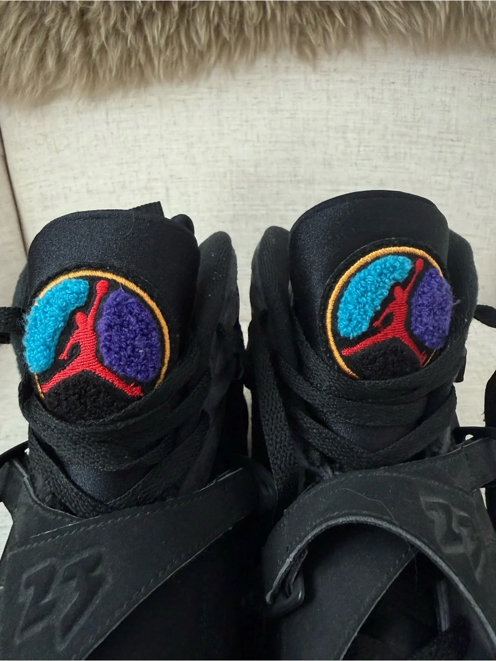 Air Jordan 8 Retro Aqua 2015 Mens Size 11.5 Black Blue Basketball Sneakers Shoes